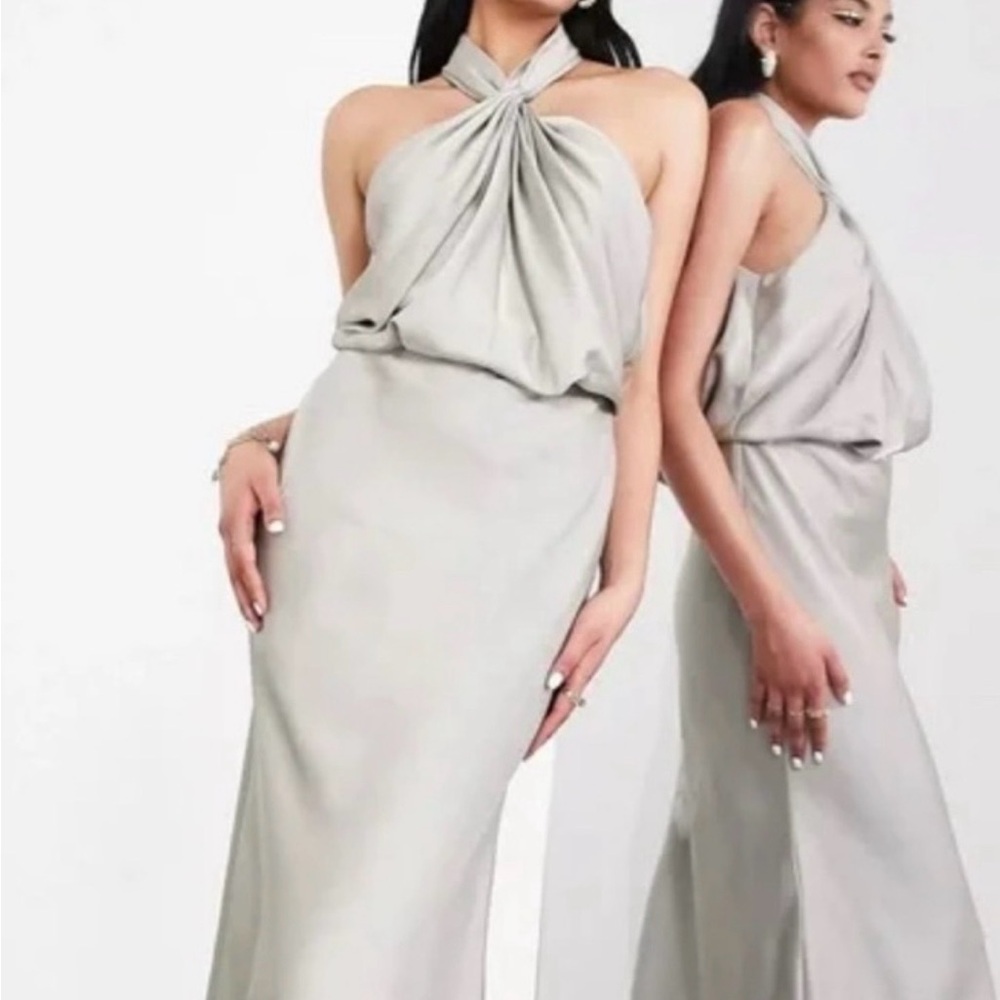 ASOS green bridesmaid dress